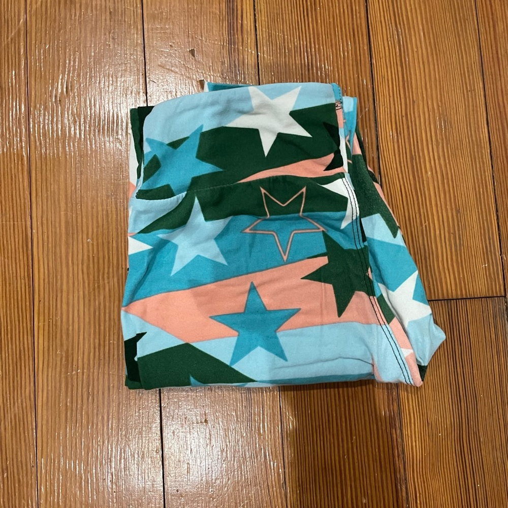 LulaRoe Leggings - Pink/Blue/Green Stars & Stripes